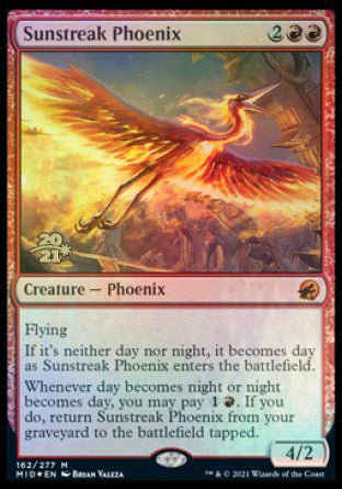 Sunstreak Phoenix [Innistrad: Midnight Hunt Prerelease Promos] | Jomio and Rueliete's Cards and Comics