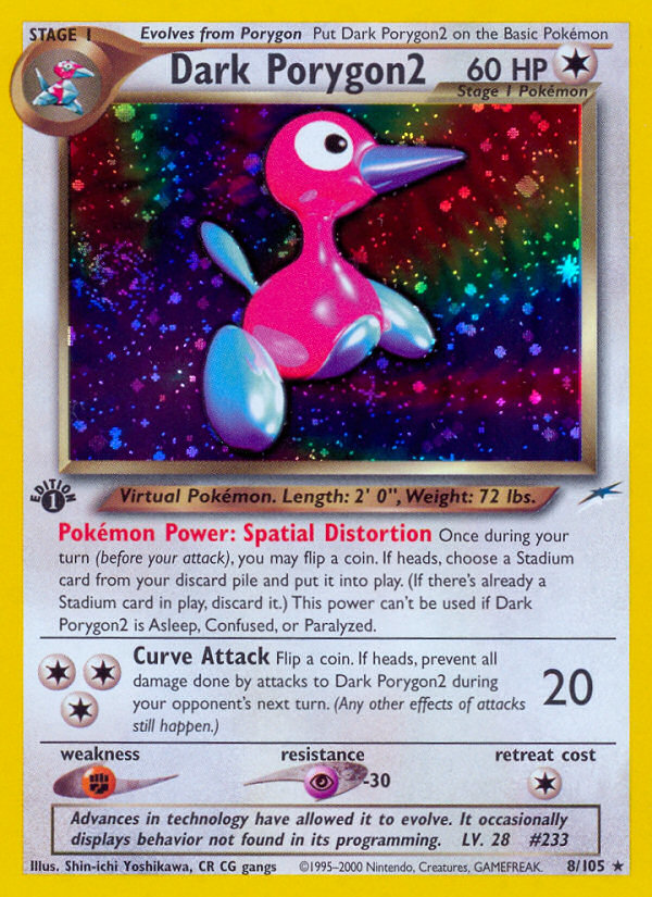 Dark Porygon2 (8/105) [Neo Destiny 1st Edition] | Jomio and Rueliete's Cards and Comics