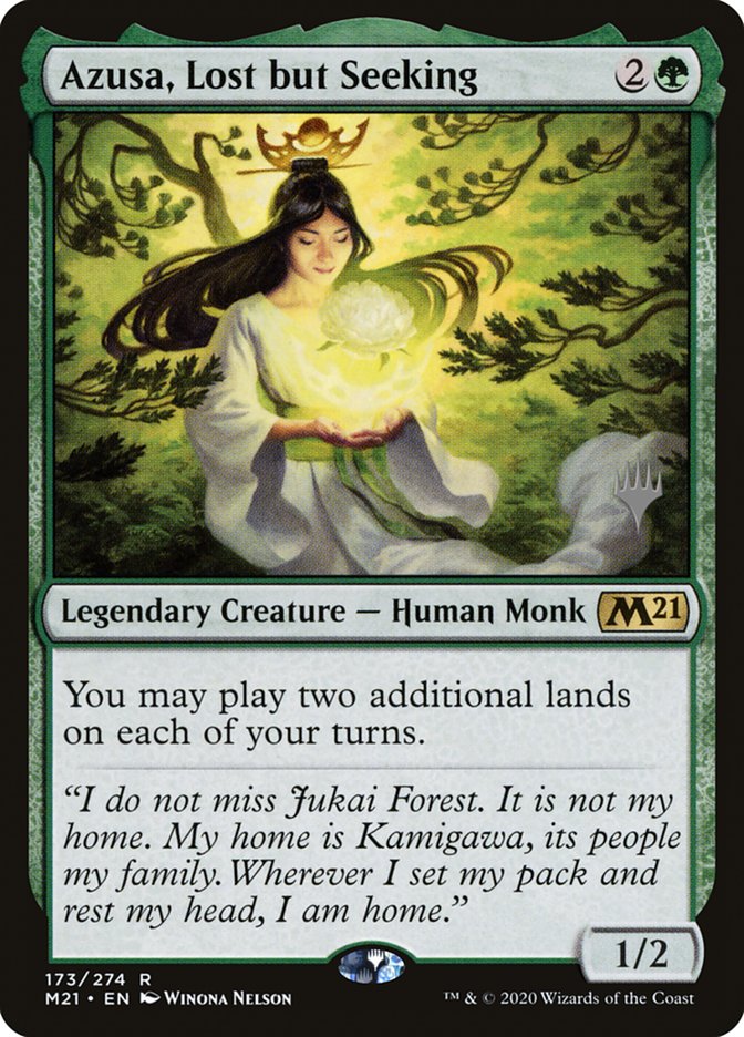 Azusa, Lost but Seeking (Promo Pack) [Core Set 2021 Promos] | Jomio and Rueliete's Cards and Comics