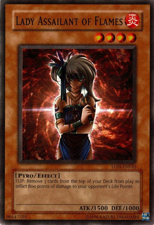 Lady Assailant of Flames [LON-EN035] Common | Jomio and Rueliete's Cards and Comics