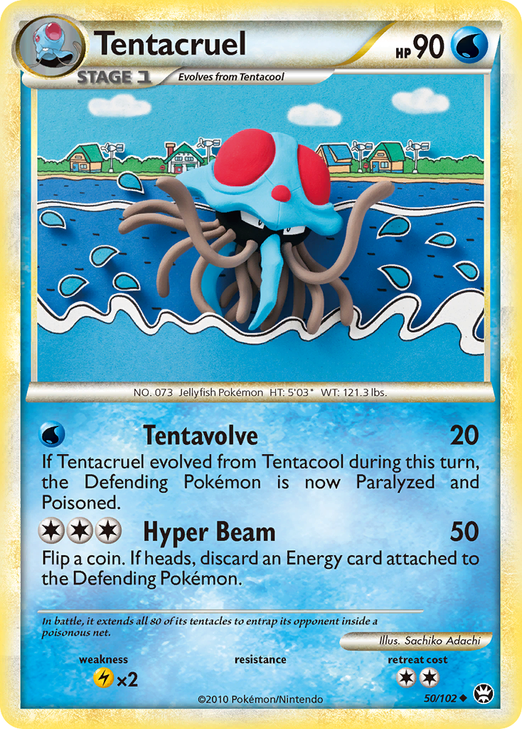Tentacruel (50/102) [HeartGold & SoulSilver: Triumphant] | Jomio and Rueliete's Cards and Comics