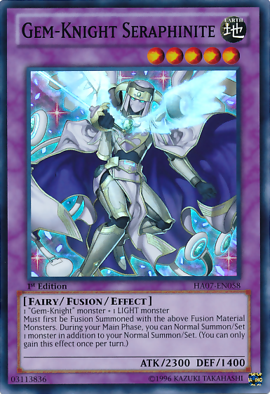 Gem-Knight Seraphinite [HA07-EN058] Super Rare | Jomio and Rueliete's Cards and Comics