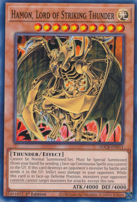 Hamon, Lord of Striking Thunder [SDCB-EN011] Common | Jomio and Rueliete's Cards and Comics