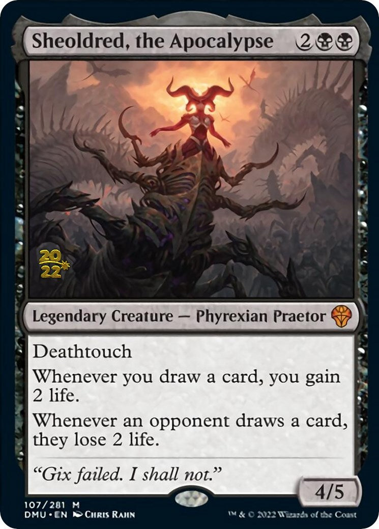 Sheoldred, the Apocalypse [Dominaria United Prerelease Promos] | Jomio and Rueliete's Cards and Comics