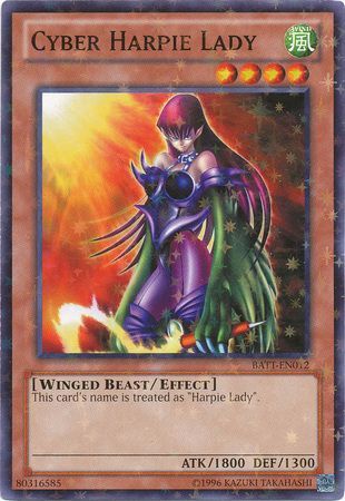 Cyber Harpie Lady [BATT-EN012] Starfoil Rare | Jomio and Rueliete's Cards and Comics