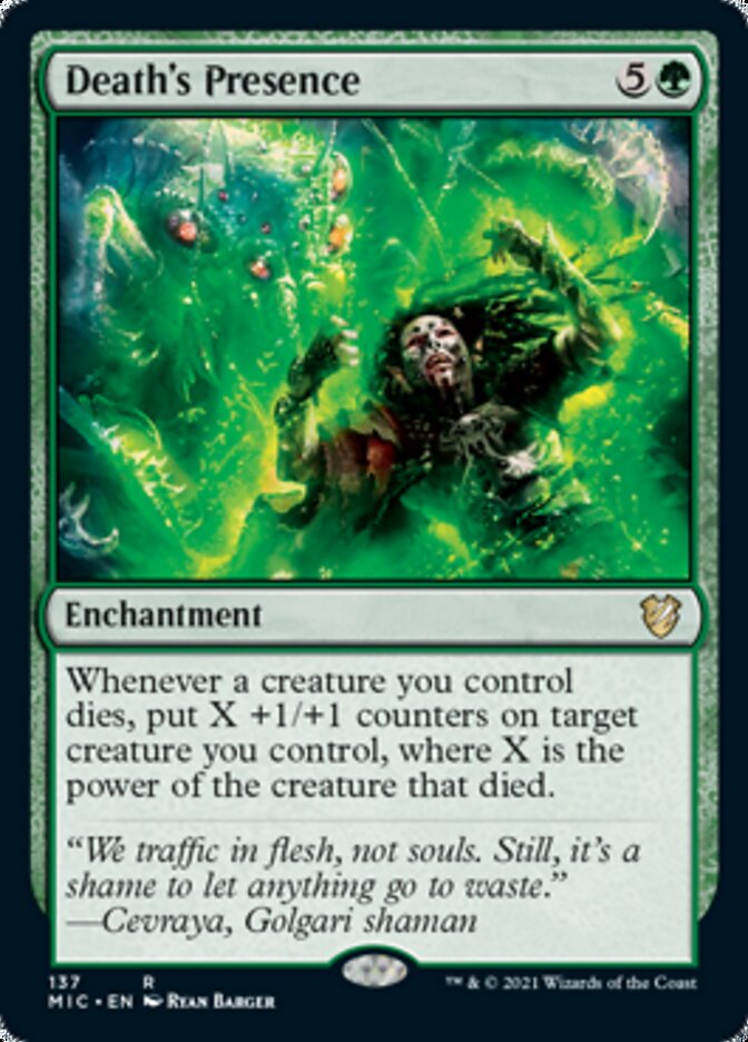 Death's Presence [Innistrad: Midnight Hunt Commander] | Jomio and Rueliete's Cards and Comics