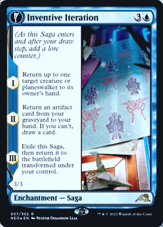 Inventive Iteration // Living Breakthrough [Kamigawa: Neon Dynasty Prerelease Promos] | Jomio and Rueliete's Cards and Comics