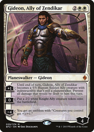 Gideon, Ally of Zendikar [Battle for Zendikar] | Jomio and Rueliete's Cards and Comics