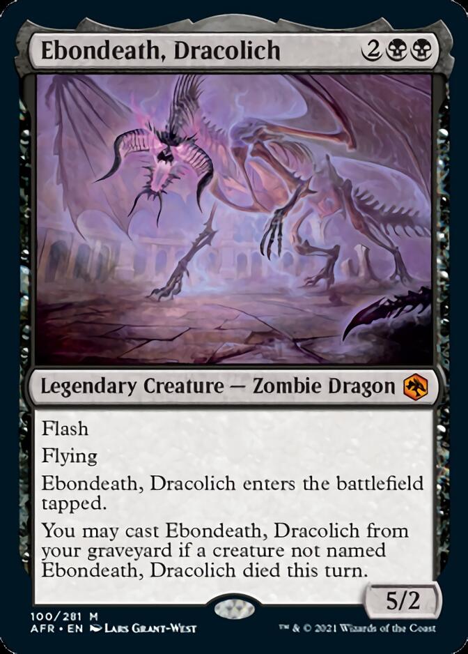 Ebondeath, Dracolich [Dungeons & Dragons: Adventures in the Forgotten Realms] | Jomio and Rueliete's Cards and Comics