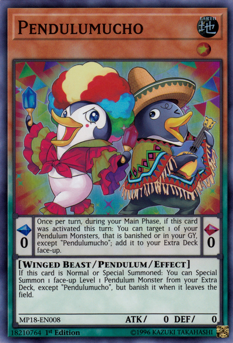 Pendulumucho [MP18-EN008] Super Rare | Jomio and Rueliete's Cards and Comics