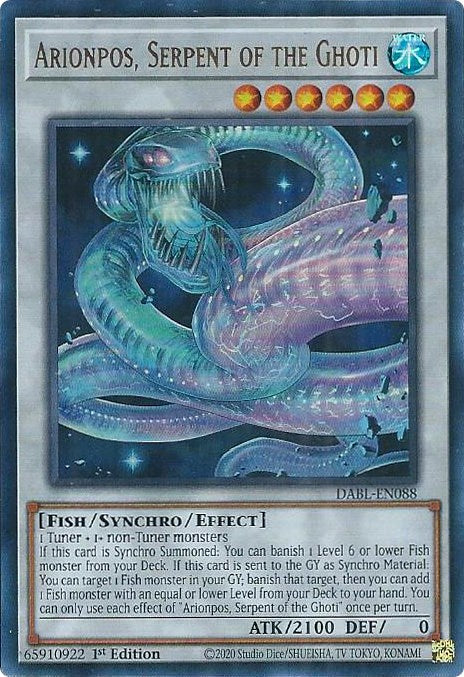 Arionpos, Serpent of the Ghoti [DABL-EN088] Ultra Rare | Jomio and Rueliete's Cards and Comics