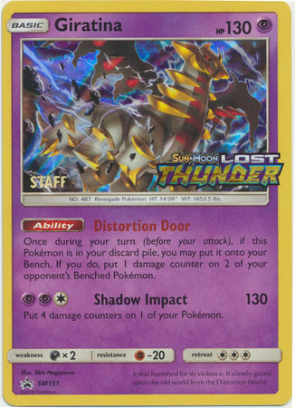 Giratina (SM151) (Staff Prerelease Promo) [Sun & Moon: Black Star Promos] | Jomio and Rueliete's Cards and Comics