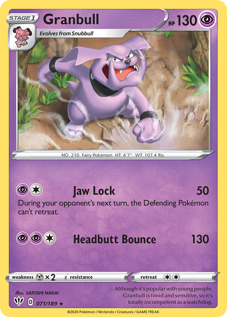 Granbull (071/189) [Sword & Shield: Darkness Ablaze] | Jomio and Rueliete's Cards and Comics