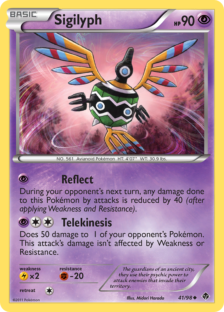 Sigilyph (41/98) [Black & White: Emerging Powers] | Jomio and Rueliete's Cards and Comics