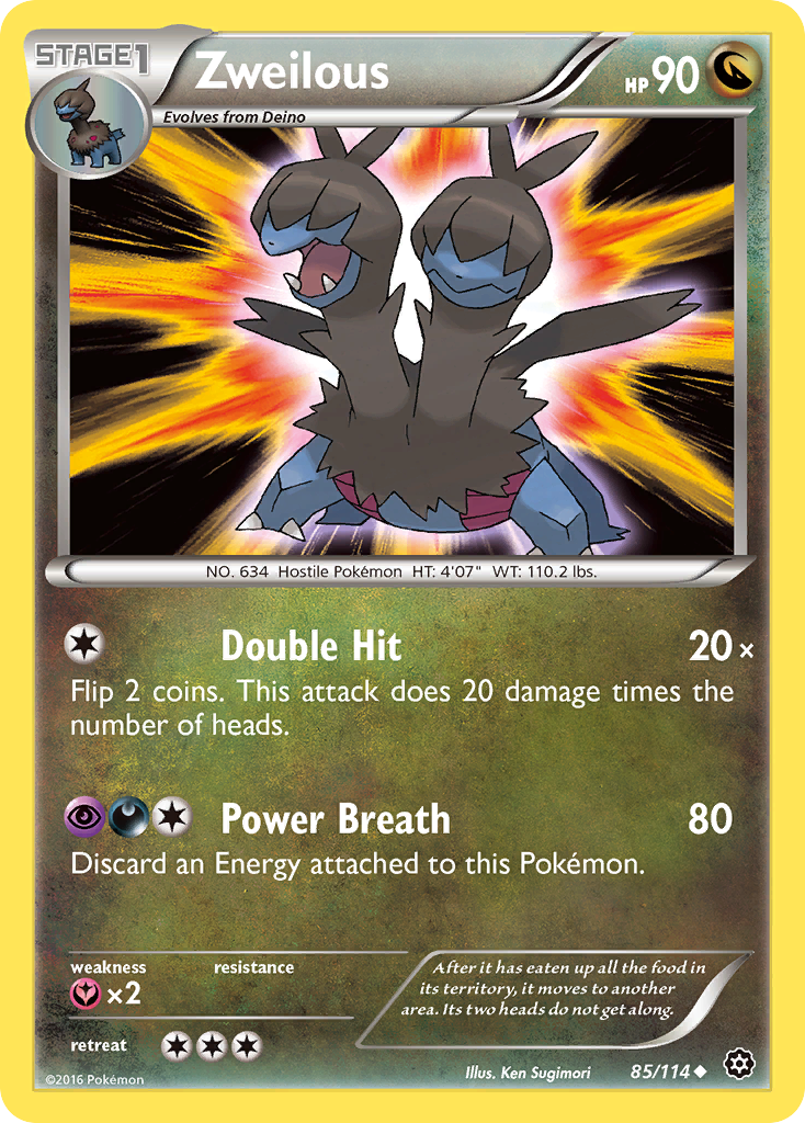 Zweilous (85/114) [XY: Steam Siege] | Jomio and Rueliete's Cards and Comics