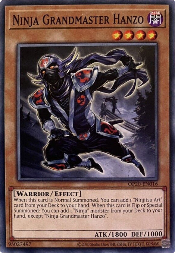 Ninja Grandmaster Hanzo [OP20-EN016] Common | Jomio and Rueliete's Cards and Comics