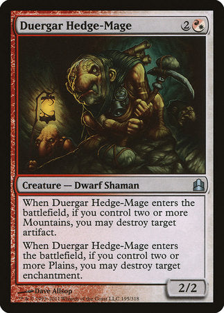 Duergar Hedge-Mage [Commander 2011] | Jomio and Rueliete's Cards and Comics