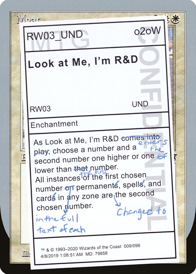 Look at Me, I'm R&D [Unsanctioned] | Jomio and Rueliete's Cards and Comics