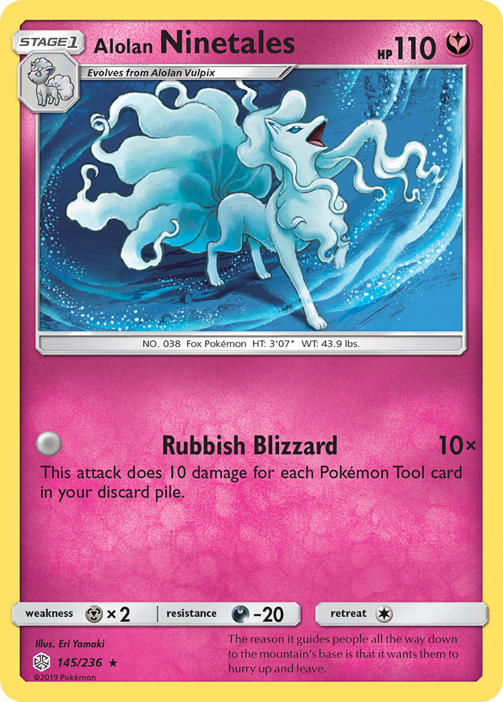 Alolan Ninetales (145/236) [Sun & Moon: Cosmic Eclipse] | Jomio and Rueliete's Cards and Comics