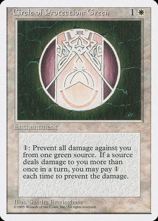 Circle of Protection: Green [Fourth Edition] | Jomio and Rueliete's Cards and Comics