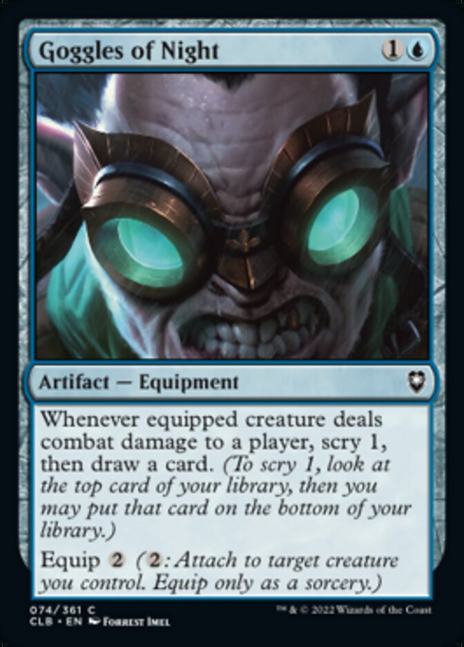 Goggles of Night [Commander Legends: Battle for Baldur's Gate] | Jomio and Rueliete's Cards and Comics