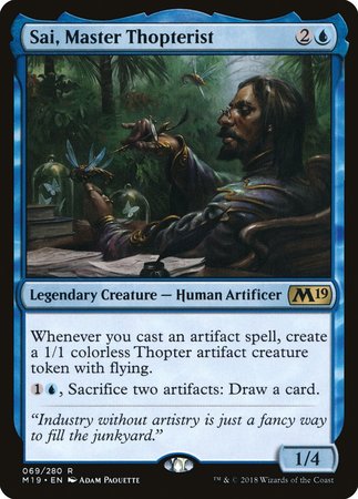Sai, Master Thopterist [Core Set 2019] | Jomio and Rueliete's Cards and Comics