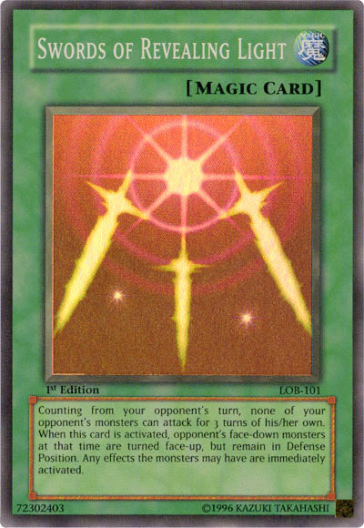 Swords of Revealing Light [LOB-101] Super Rare | Jomio and Rueliete's Cards and Comics