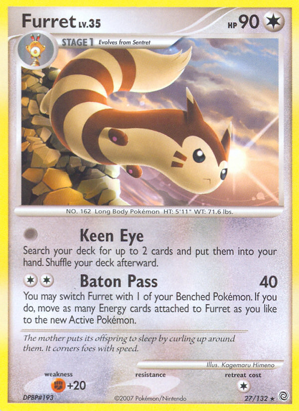 Furret (27/132) [Diamond & Pearl: Secret Wonders] | Jomio and Rueliete's Cards and Comics