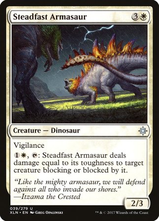 Steadfast Armasaur [Ixalan] | Jomio and Rueliete's Cards and Comics