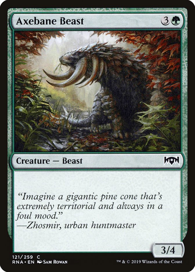 Axebane Beast [Ravnica Allegiance] | Jomio and Rueliete's Cards and Comics