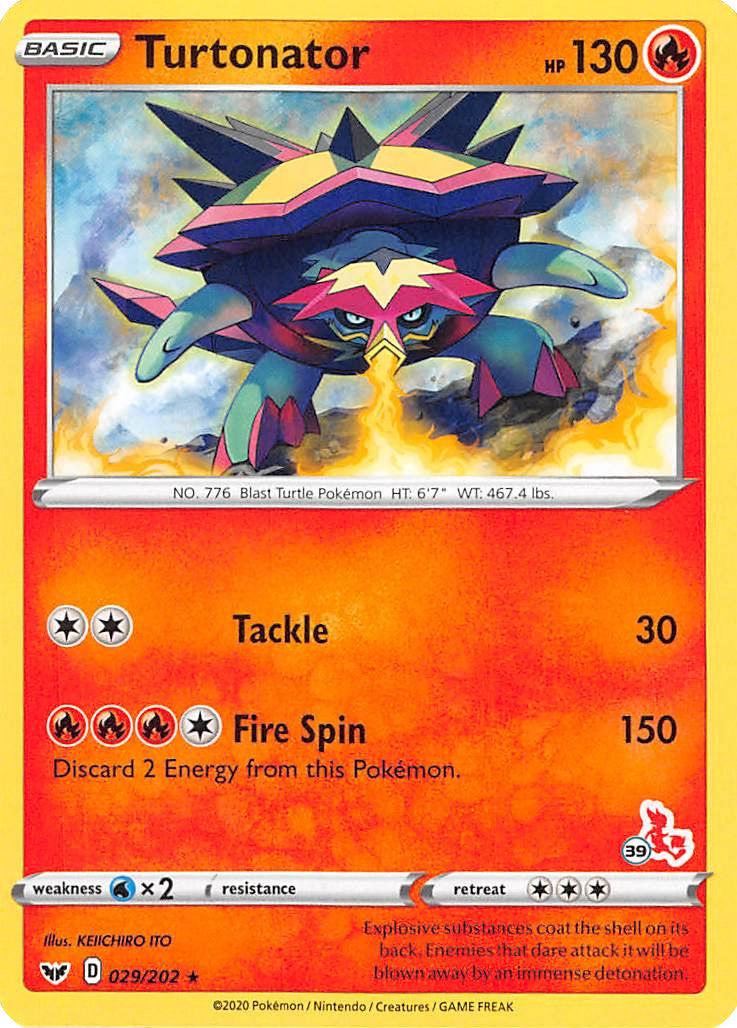 Turtonator (029/202) (Cinderace Stamp #39) [Battle Academy 2022] | Jomio and Rueliete's Cards and Comics