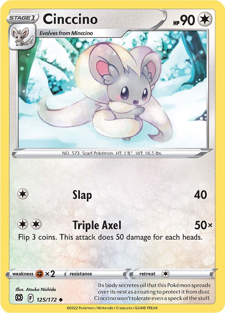 Cinccino (125/172) [Sword & Shield: Brilliant Stars] | Jomio and Rueliete's Cards and Comics