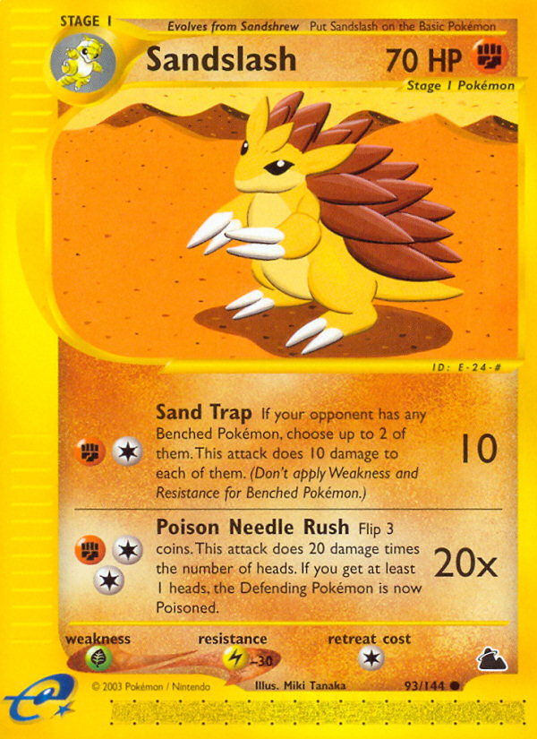 Sandslash (93/144) [Skyridge] | Jomio and Rueliete's Cards and Comics