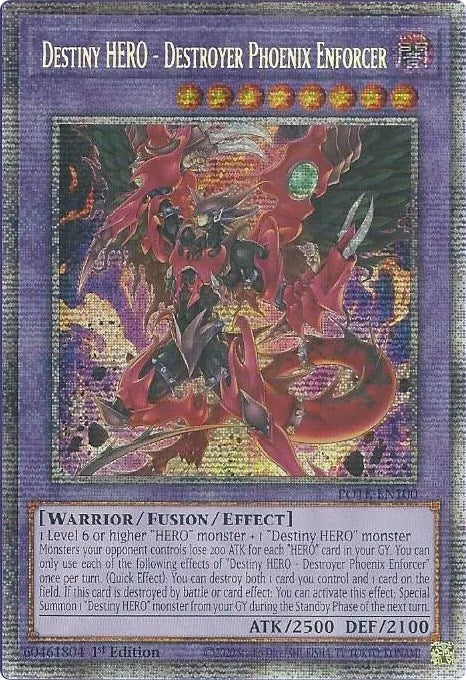 Destiny HERO - Destroyer Phoenix Enforcer [POTE-EN100] Starlight Rare | Jomio and Rueliete's Cards and Comics