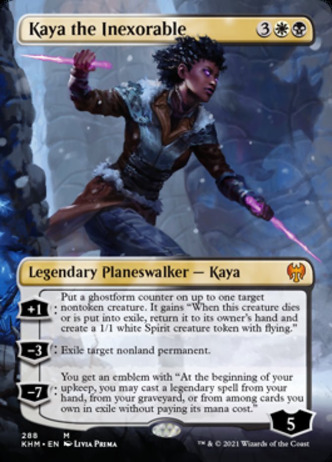 Kaya the Inexorable (Borderless) [Kaldheim] | Jomio and Rueliete's Cards and Comics