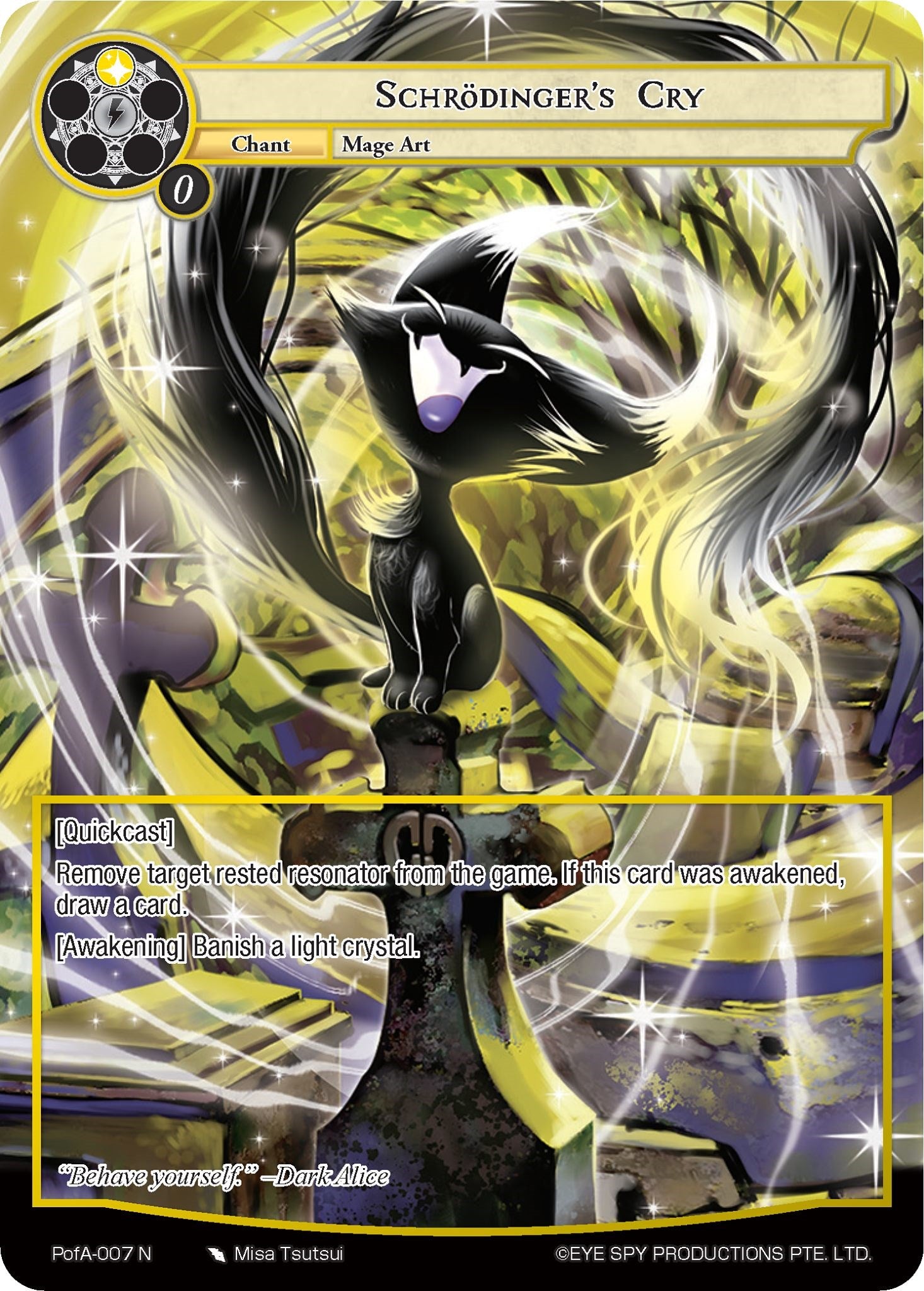 Schrodinger's Cry (Full Art) (PofA-007) [Alice Origin IV: Prologue of Attoractia] | Jomio and Rueliete's Cards and Comics