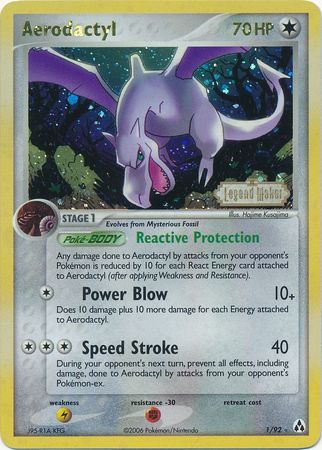 Aerodactyl (1/92) (Stamped) [EX: Legend Maker] | Jomio and Rueliete's Cards and Comics