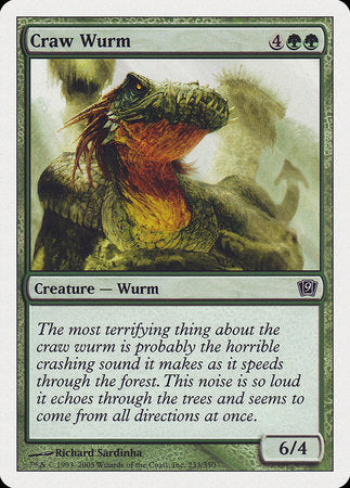 Craw Wurm [Ninth Edition] | Jomio and Rueliete's Cards and Comics