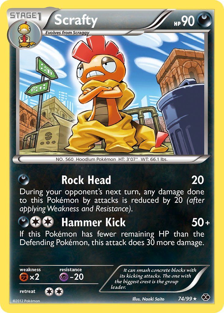 Scrafty (74/99) (Theme Deck Exclusive) [Black & White: Next Destinies] | Jomio and Rueliete's Cards and Comics