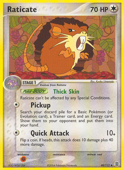 Raticate (48/112) [EX: FireRed & LeafGreen] | Jomio and Rueliete's Cards and Comics