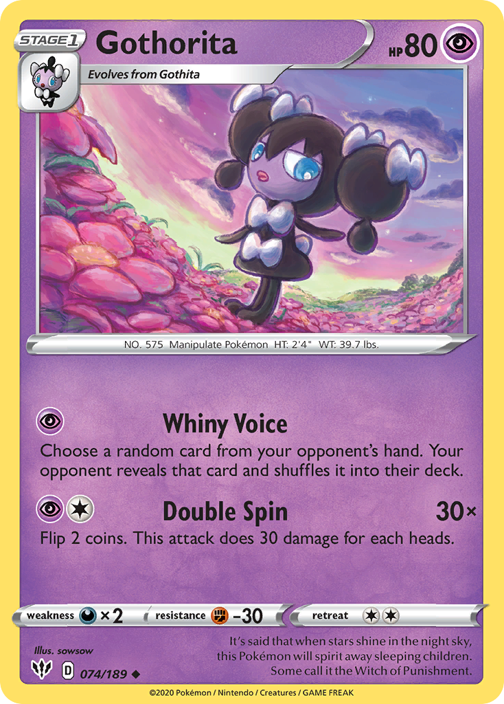 Gothorita (074/189) [Sword & Shield: Darkness Ablaze] | Jomio and Rueliete's Cards and Comics