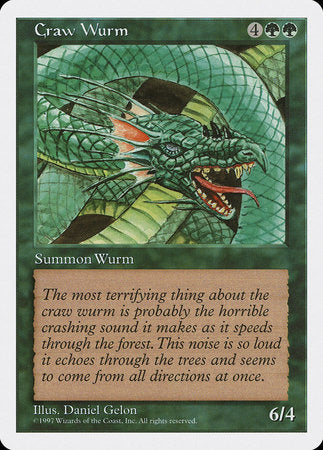 Craw Wurm [Fifth Edition] | Jomio and Rueliete's Cards and Comics