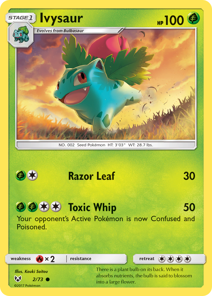 Ivysaur (2/73) [Sun & Moon: Shining Legends] | Jomio and Rueliete's Cards and Comics