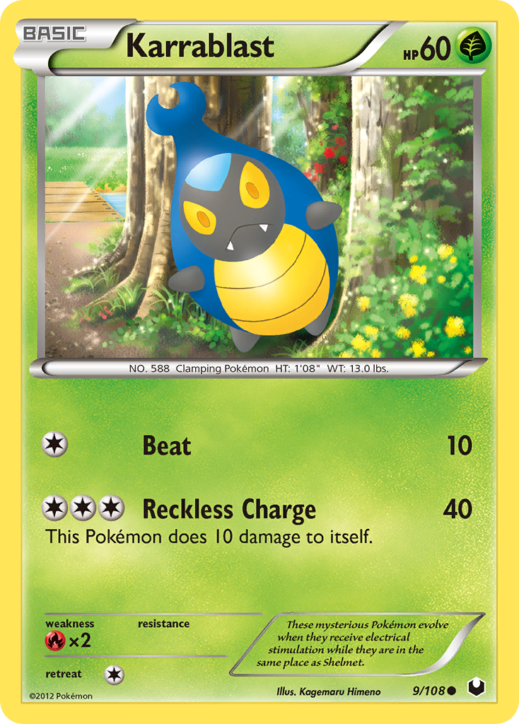 Karrablast (9/108) [Black & White: Dark Explorers] | Jomio and Rueliete's Cards and Comics