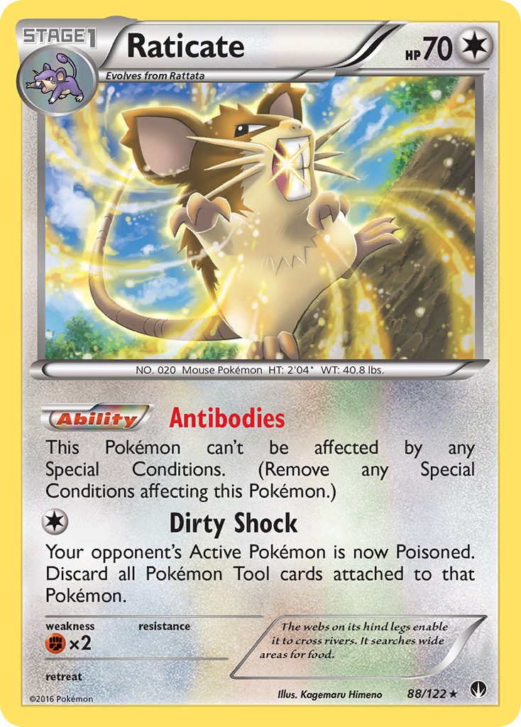 Raticate (88/122) [XY: BREAKpoint] | Jomio and Rueliete's Cards and Comics