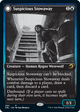 Suspicious Stowaway // Seafaring Werewolf [Innistrad: Double Feature] | Jomio and Rueliete's Cards and Comics