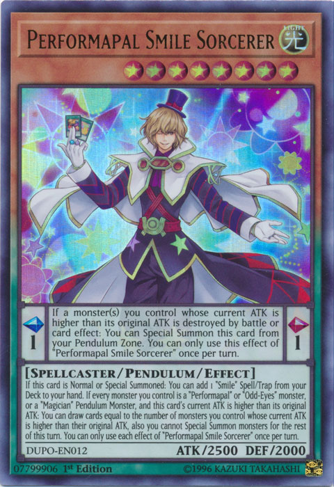 Performapal Smile Sorcerer [DUPO-EN012] Ultra Rare | Jomio and Rueliete's Cards and Comics