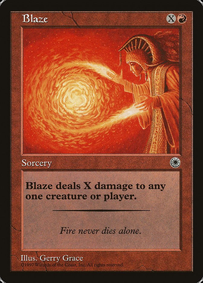 Blaze (With Flavor Text) [Portal] | Jomio and Rueliete's Cards and Comics