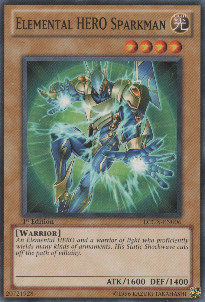 Elemental HERO Sparkman [LCGX-EN006] Common | Jomio and Rueliete's Cards and Comics