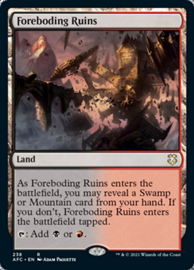 Foreboding Ruins [Dungeons & Dragons: Adventures in the Forgotten Realms Commander] | Jomio and Rueliete's Cards and Comics